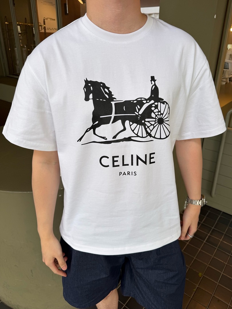Celine Print T (White) - Image 16