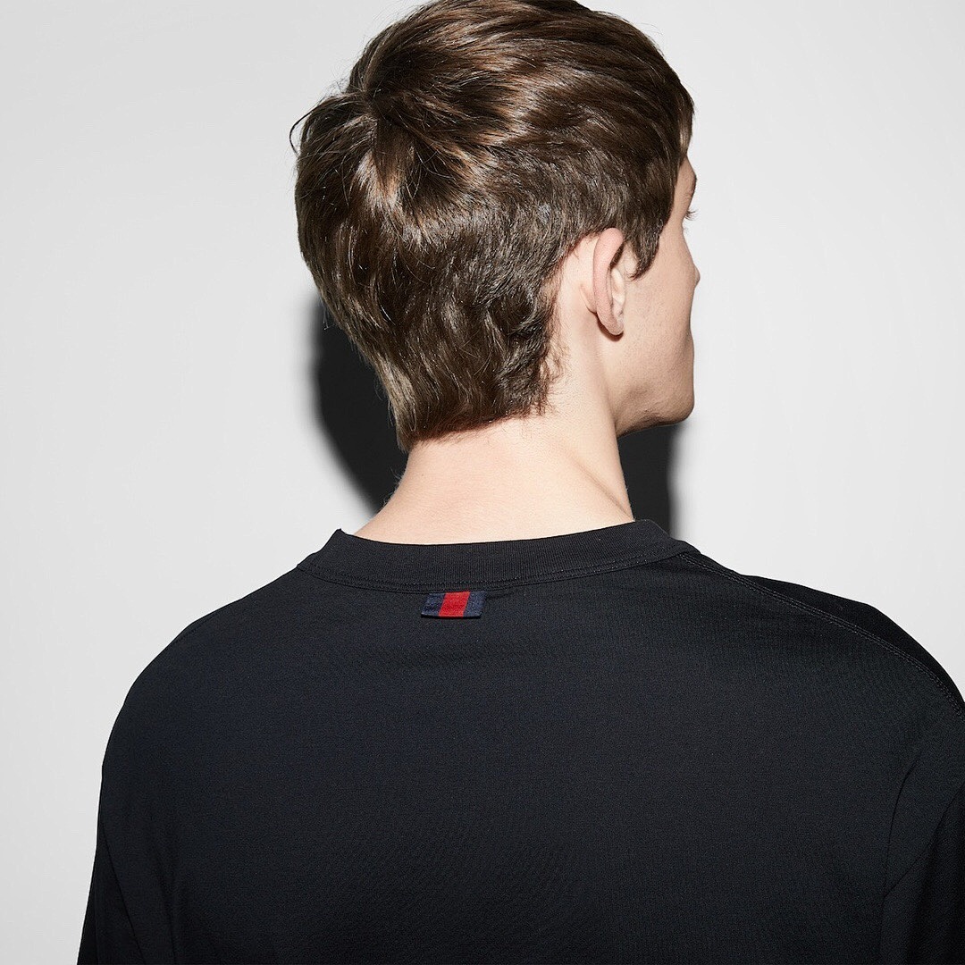 Gucci Red Blue Strap Embroidered T