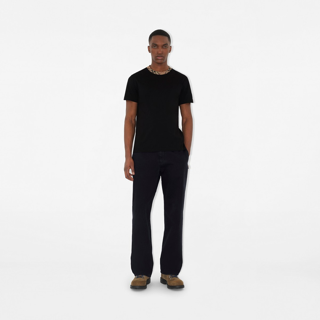 Burberry BR Plaid Collar T (Black) - Image 12