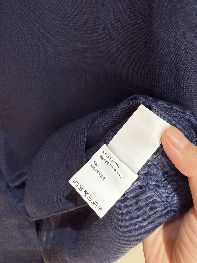 Unbranded Dark Blue Short Sleeve Linen - Image 11