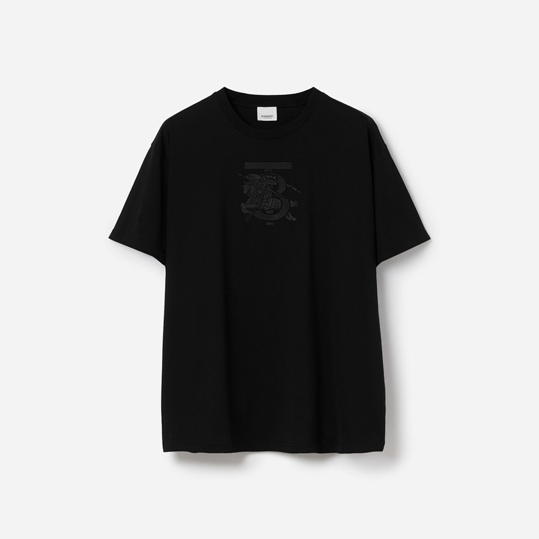 Burberry Embroidered Logo Short Sleeve (Black) - Image 2