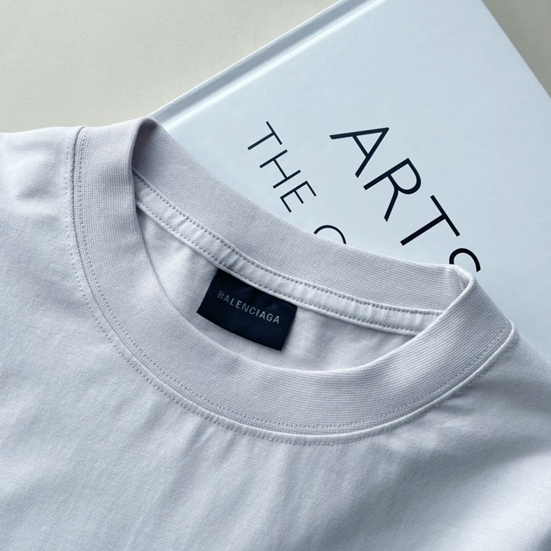 Balenciaga Print Short Sleeve (White) - Image 5