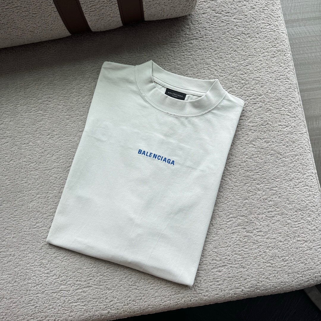 Balenciaga Blue Embroidered T - Image 12