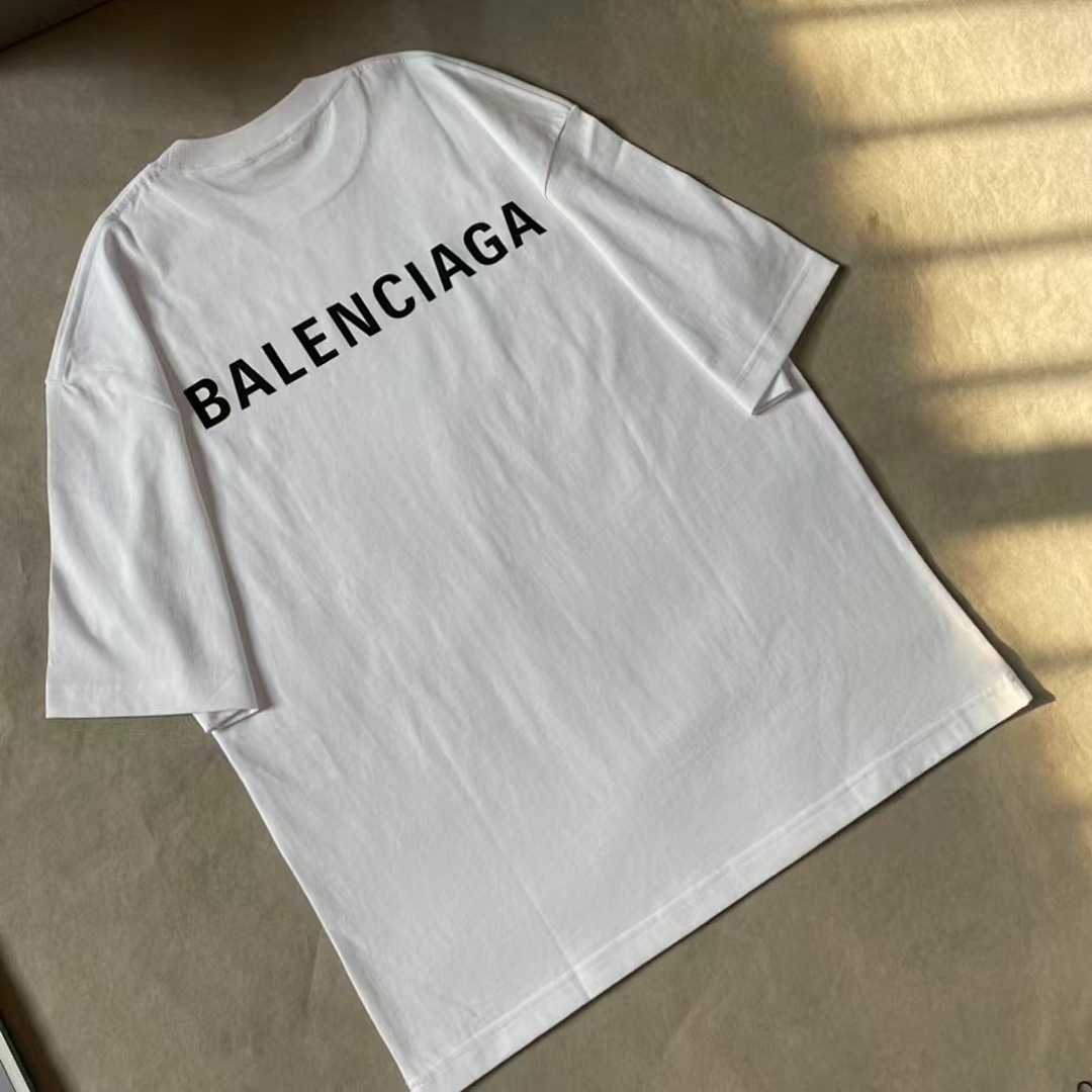 Balenciaga Print Short Sleeve (White) - Image 4