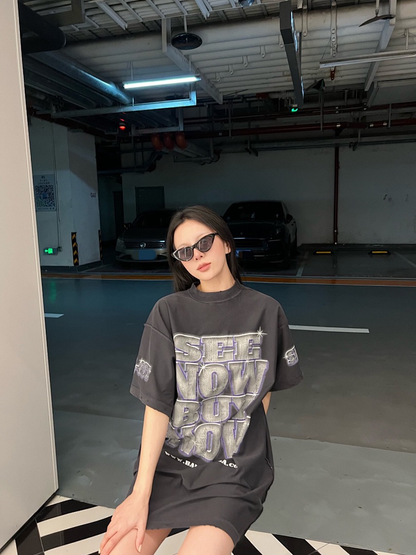 Balenciaga Diamond Print Short Sleeve (Dark Grey) - Image 20