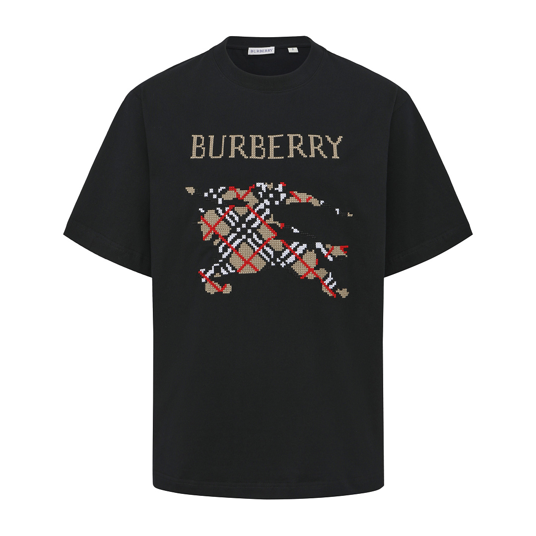 Burberry BR Plaid Short Sleeve (Black) - Image 12