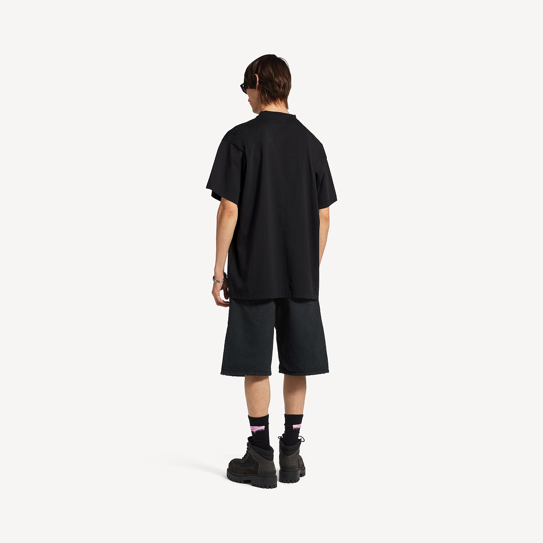 Balenciaga 3B Embroidered Print T (Black) - Image 13