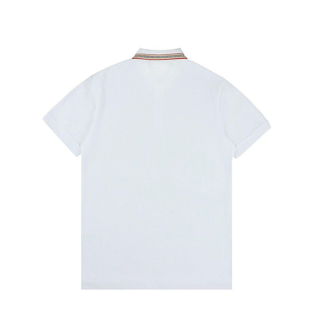 Ralph Lauren Color Striped Collar POLO (White) - Image 12