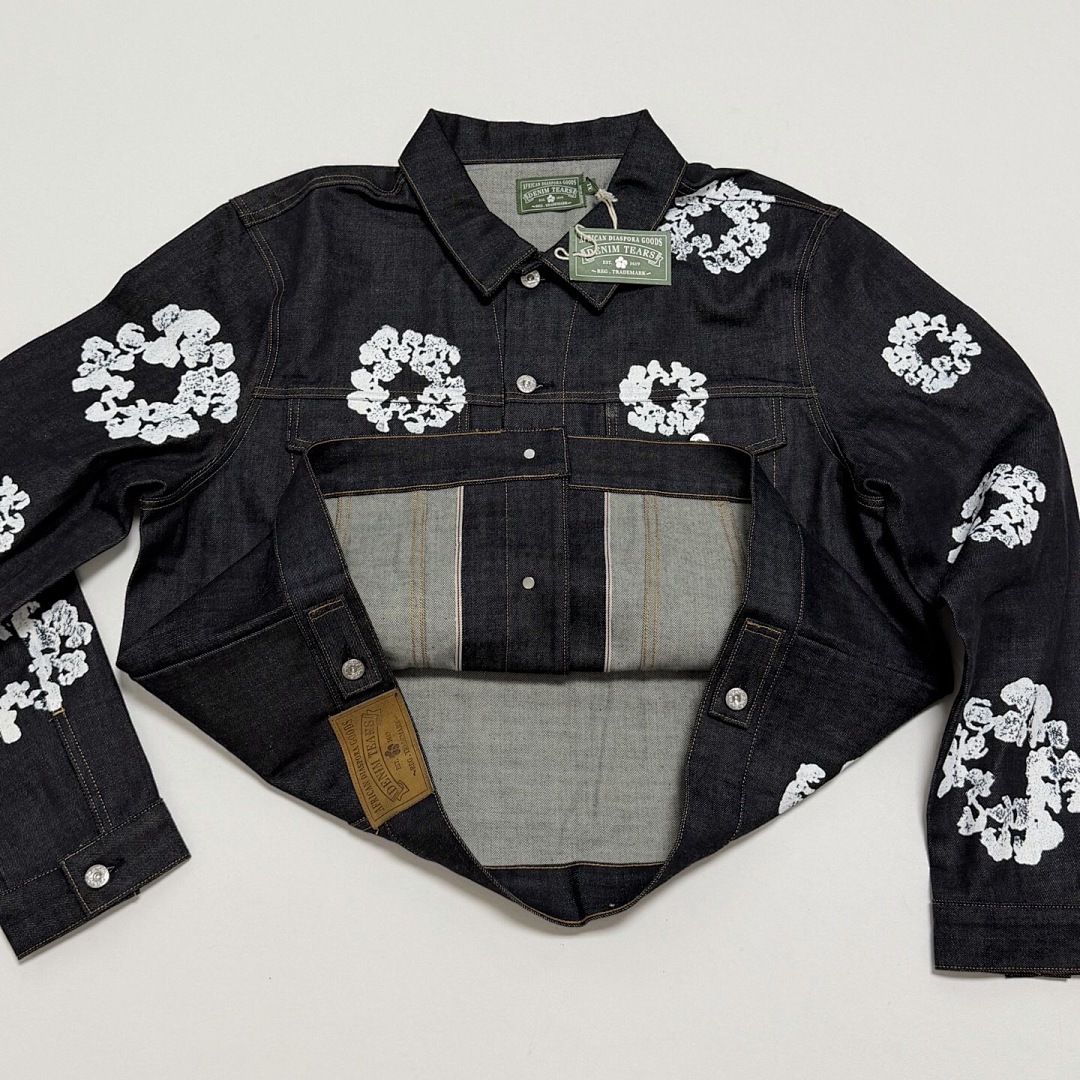 Unbranded Denim Cotton Floral (Black) - Image 13