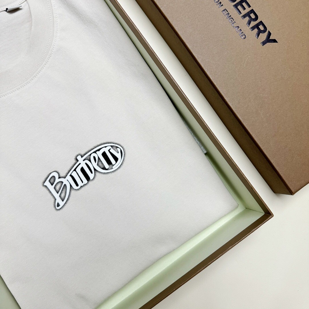 Burberry BBR Velvet Print T Apricot - Image 9