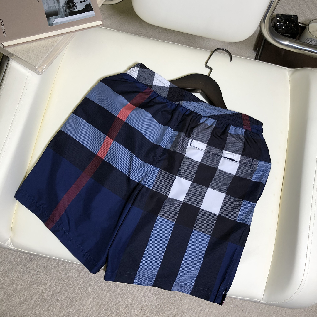 Burberry Plaid Shorts In (Blue) - Image 4