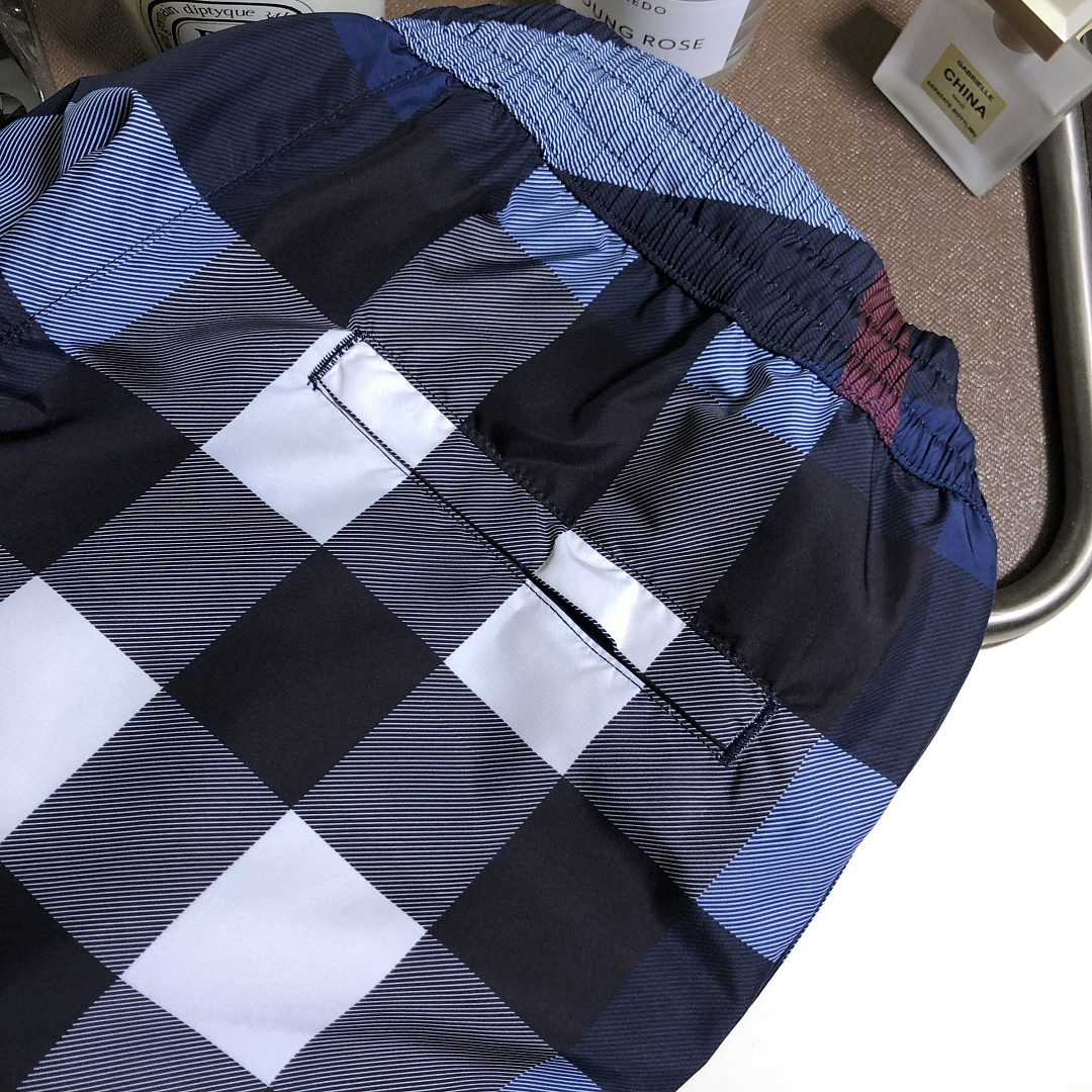 Burberry Plaid Shorts In (Blue) - Image 6