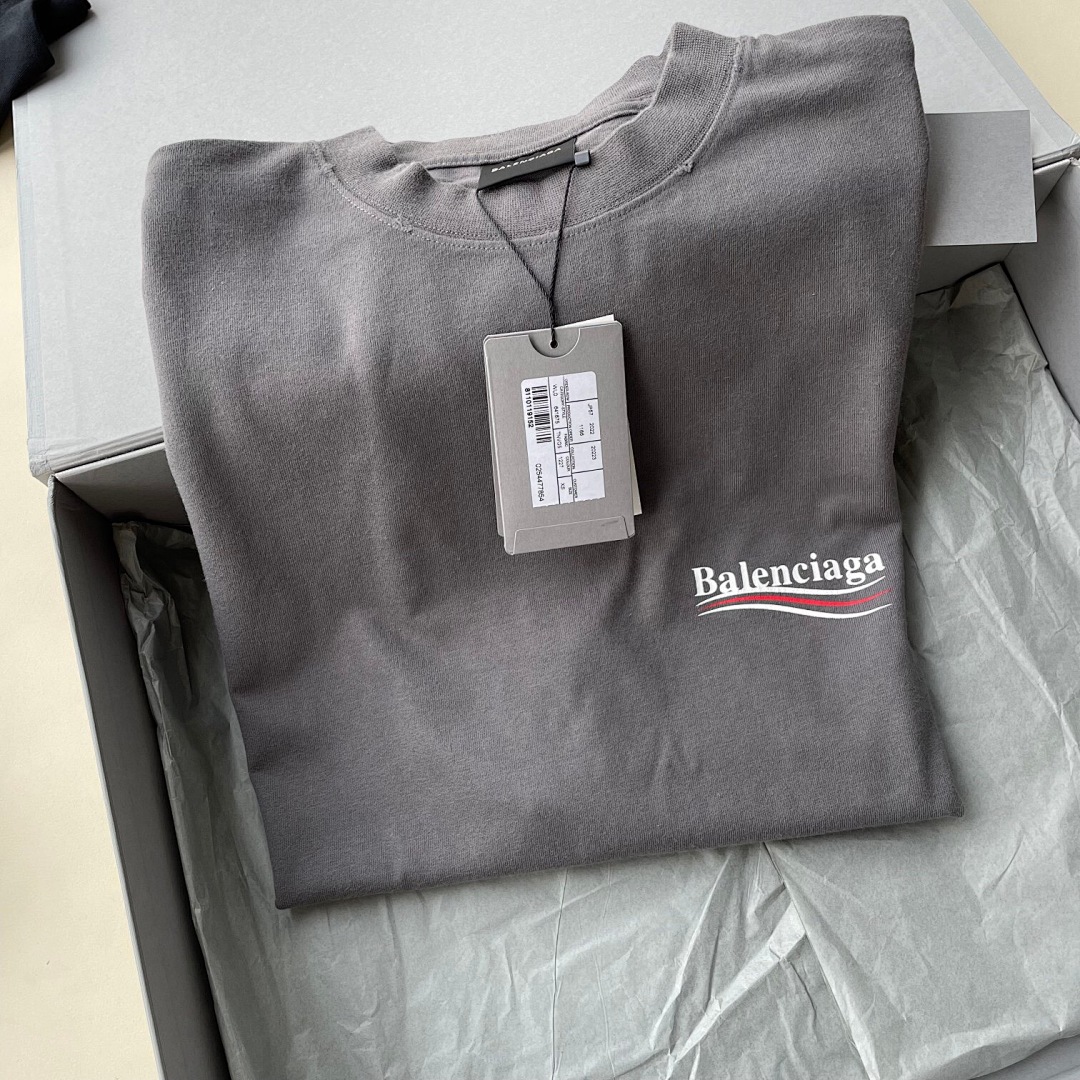 Balenciaga Print Short Sleeve (Grey) - Image 11