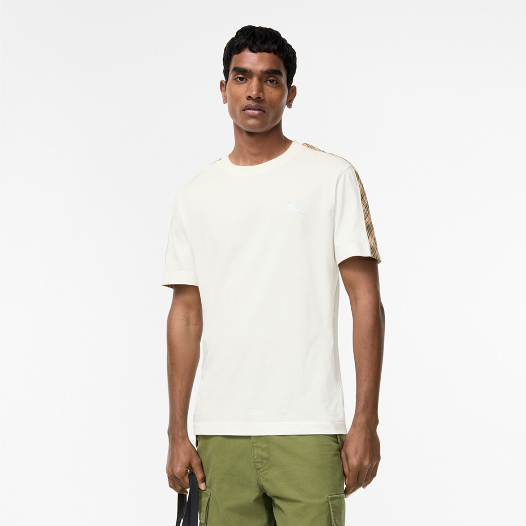 Burberry Embroidered Plaid T (White) - Image 13