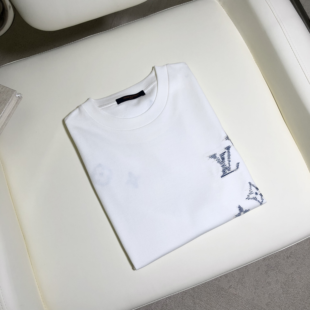 Unbranded Triple Floral Stitching Embroidered T (White) - Image 9