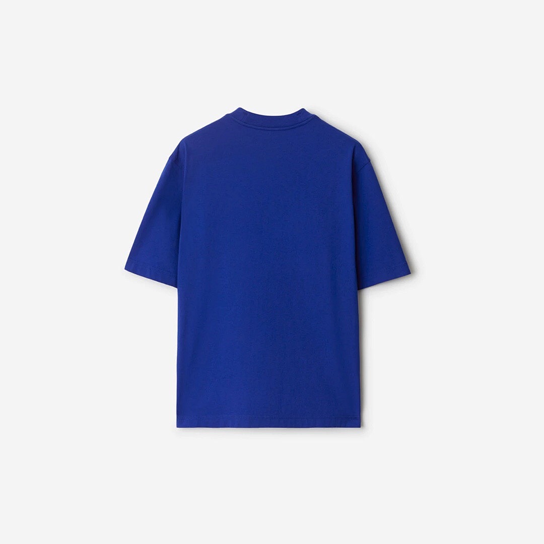 Burberry Floral Embroidered Short Sleeve (Blue) - Image 3