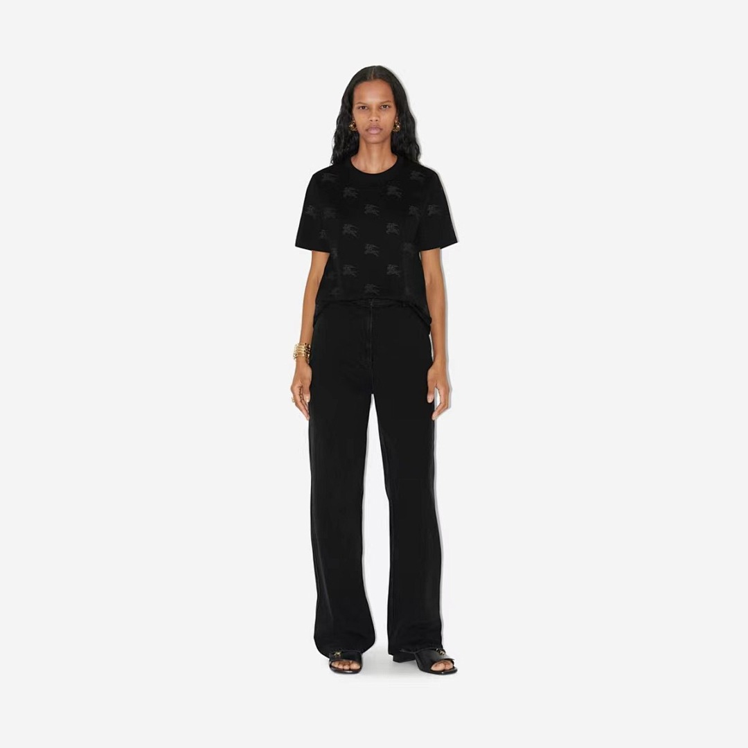 Burberry Label Print T Black (Women) - Image 9