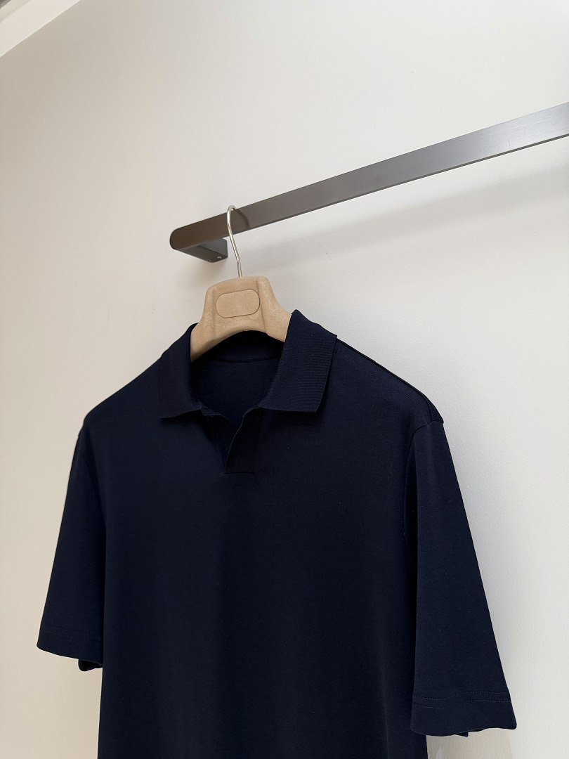 Ralph Lauren Silk Cotton POLO (Navy) - Image 5