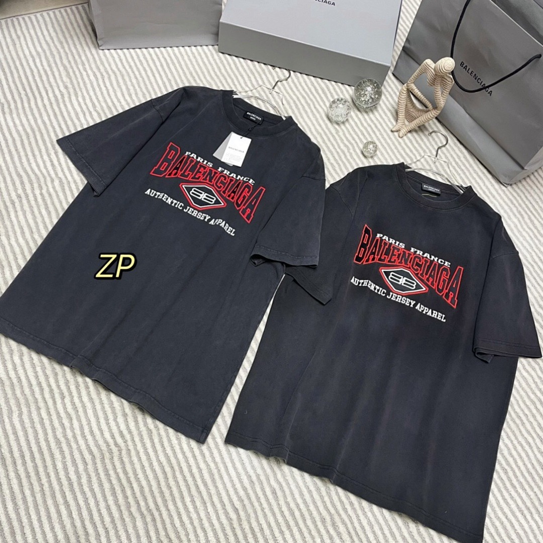 Balenciaga Red Embroidered (Washed Black)