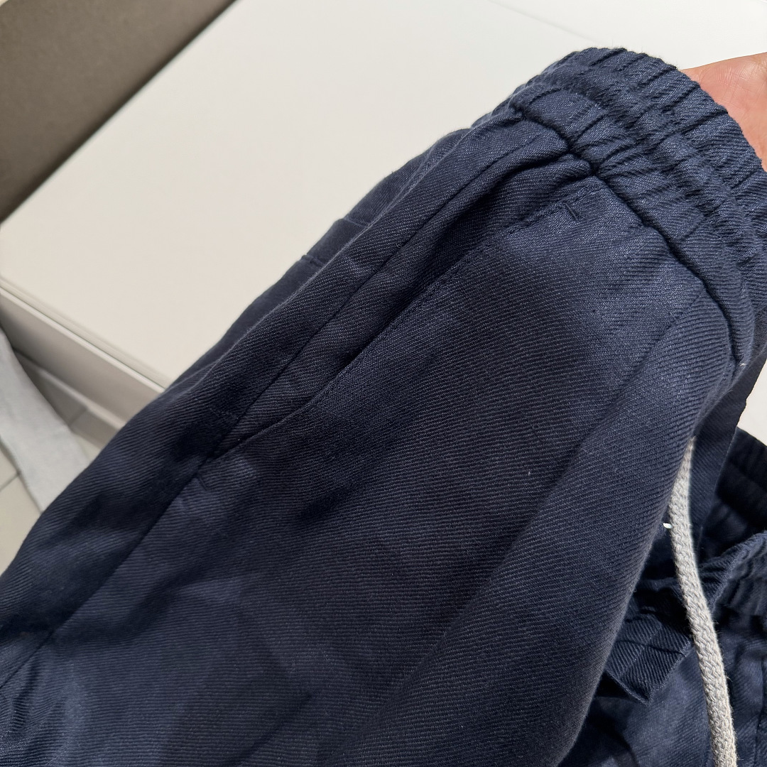 Unbranded Dark Blue Wide Linen Short - Image 8
