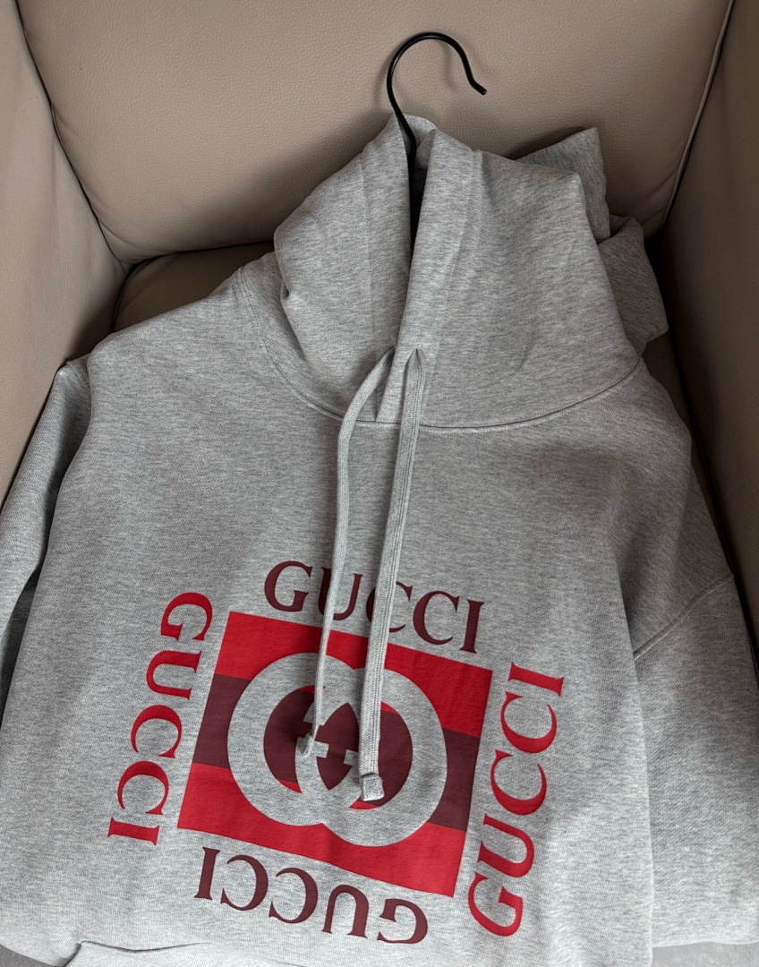 Gucci Linen Grey Double G Print - Image 5