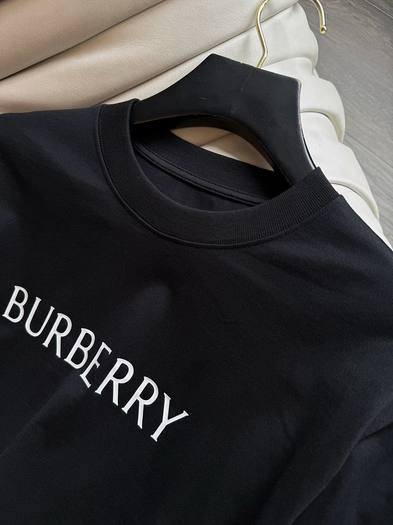 Burberry Silk Print Short Sleeve (Black) - Image 9
