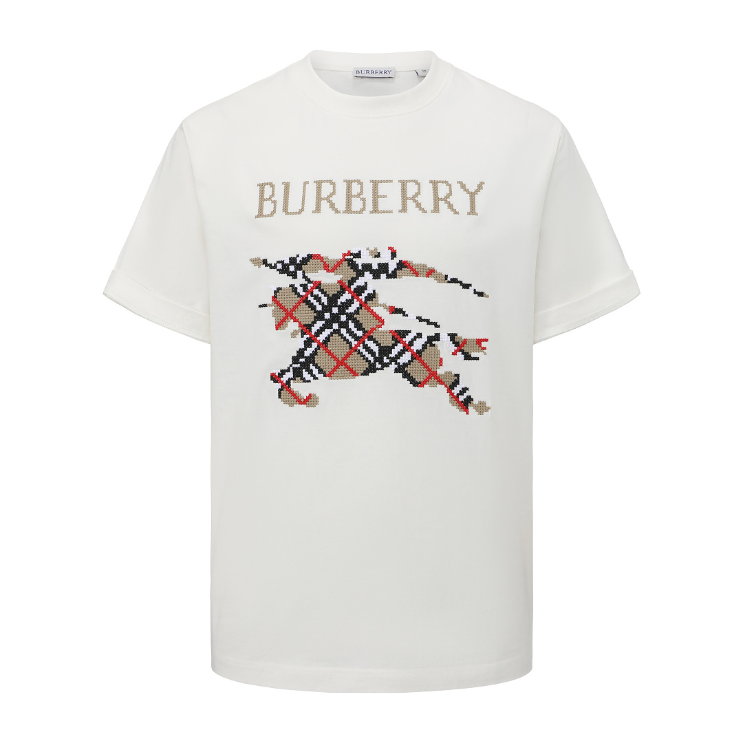 Burberry BR Plaid Short Sleeve (White) - Image 13