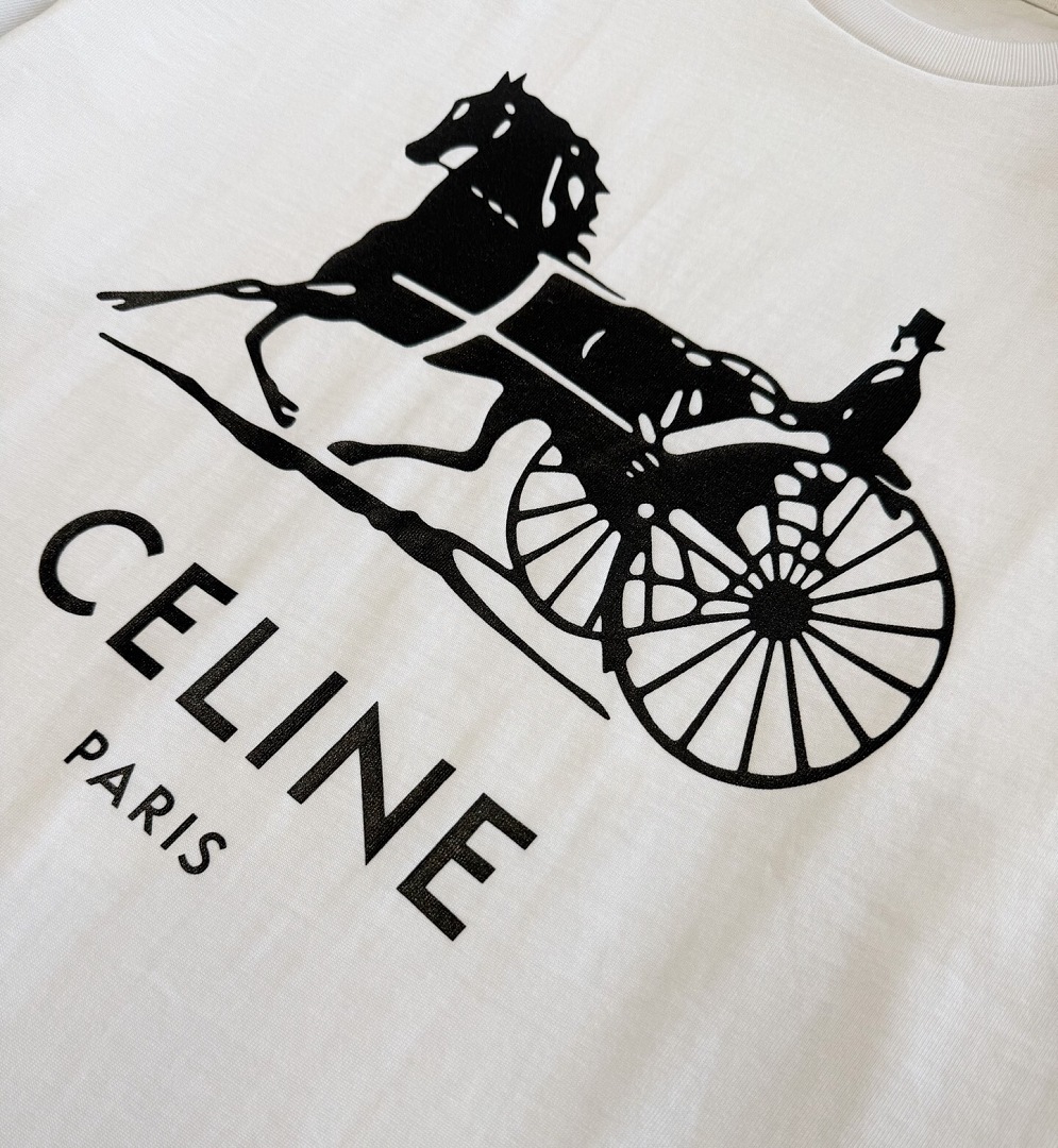 Celine Print T (White) - Image 9