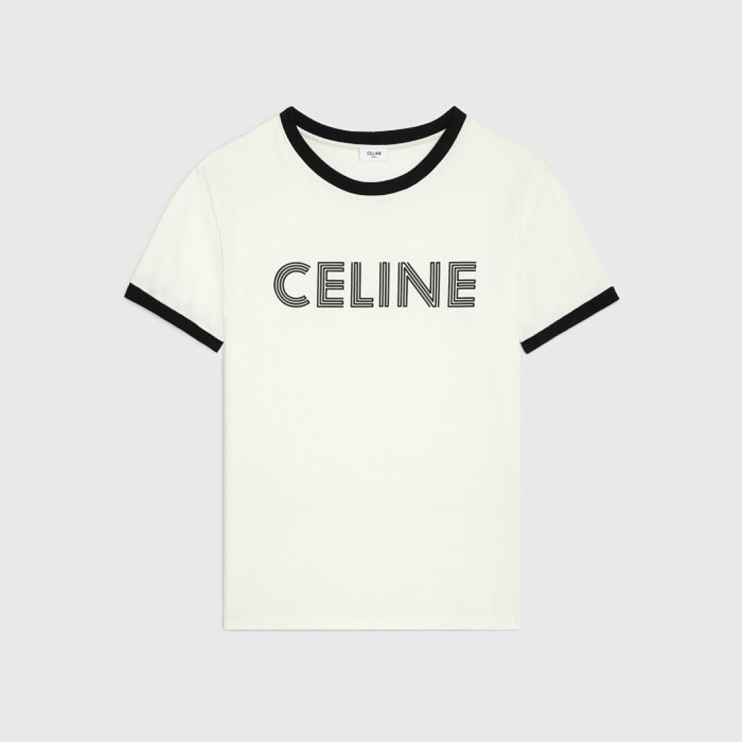 Celine C Stitching Short Sleeve (White)