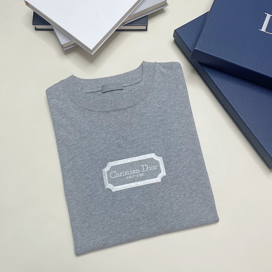 Unbranded CD Embroidered Short Sleeve (Grey) - Image 4