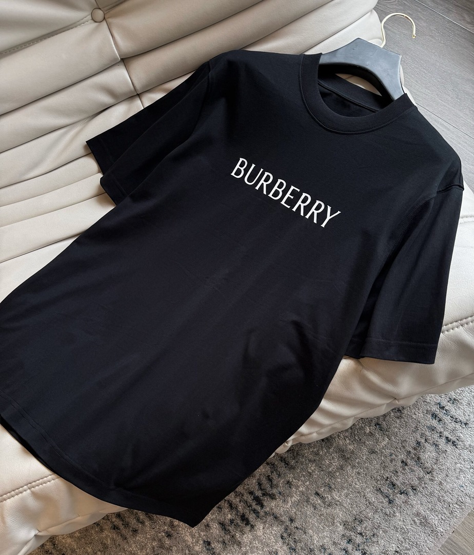 Burberry Silk Print Short Sleeve (Black) - Image 5