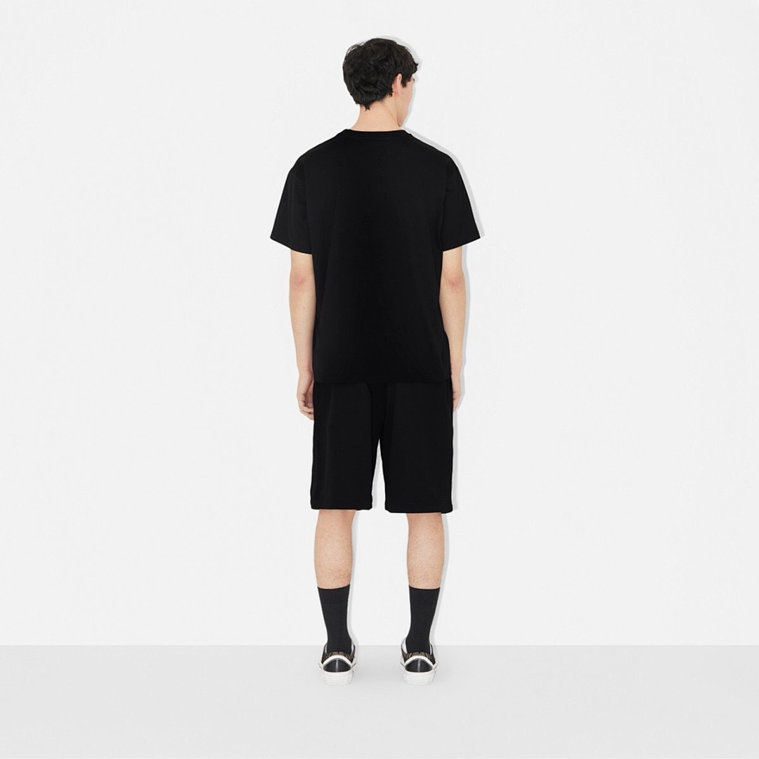 Burberry Embroidered Logo Short Sleeve (Black) - Image 11
