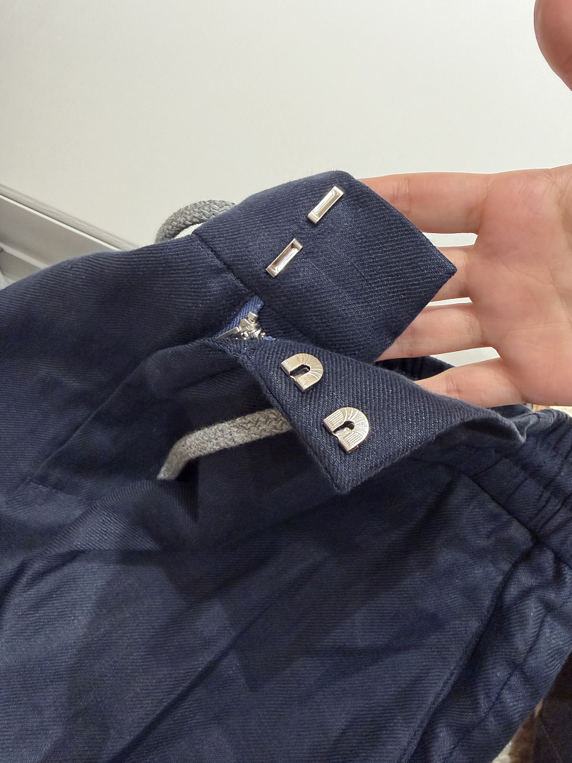 Unbranded Dark Blue Wide Linen Short - Image 6