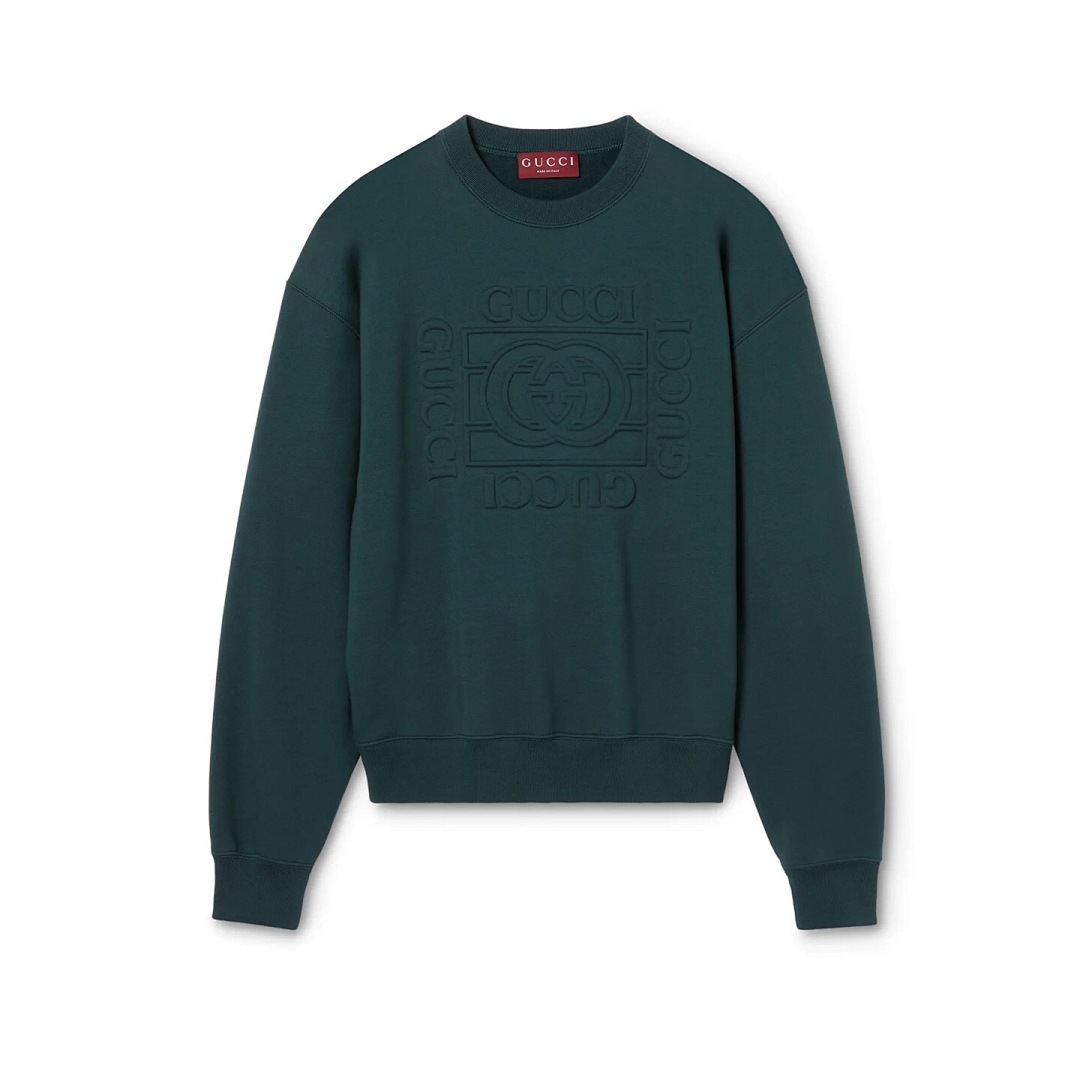 Gucci Green Buckle Floral Collar