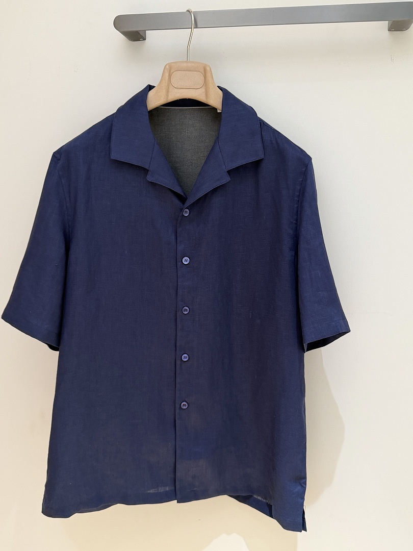 Unbranded Dark Blue Short Sleeve Linen - Image 3