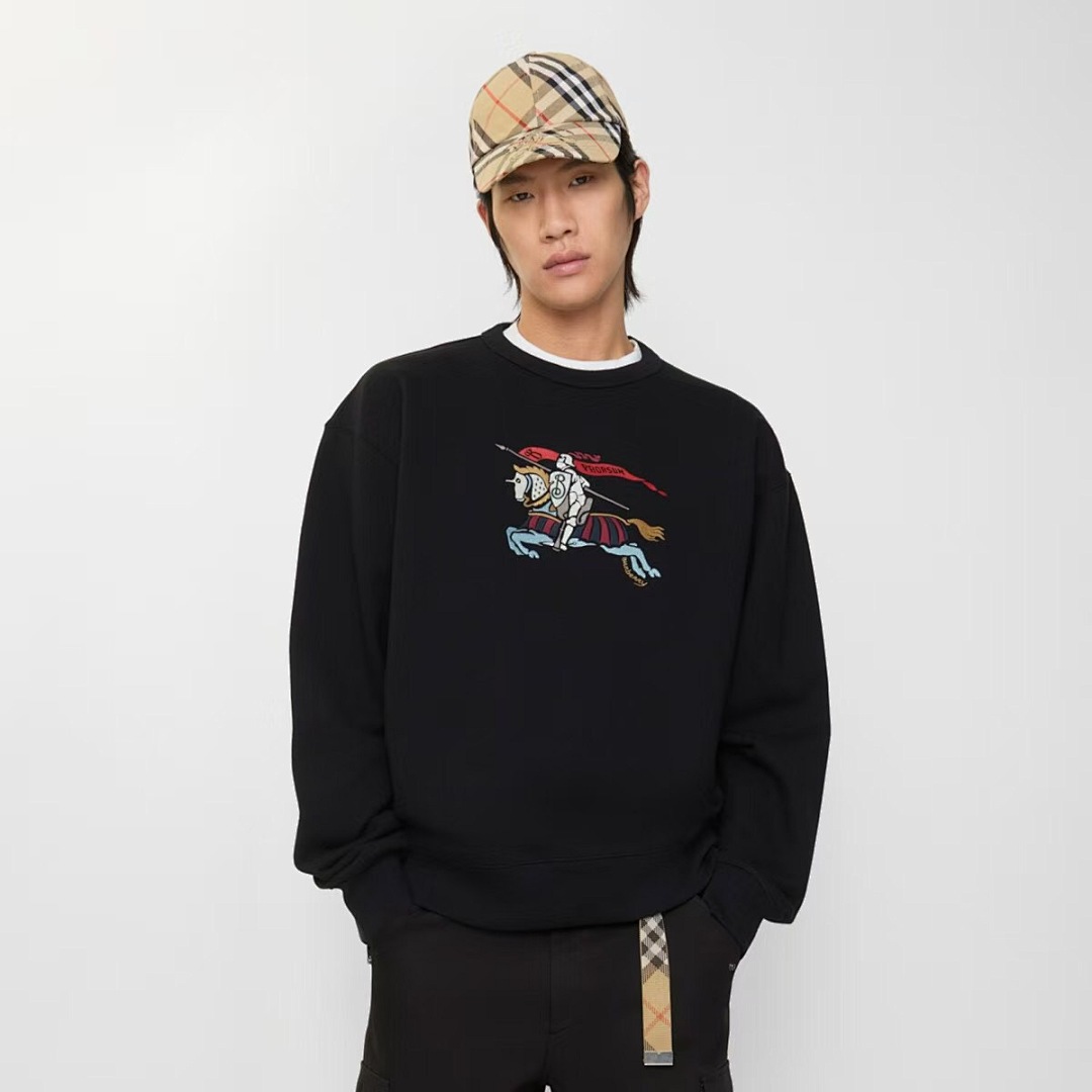 Burberry BR Color Stitching Embroidered Collar - Image 14