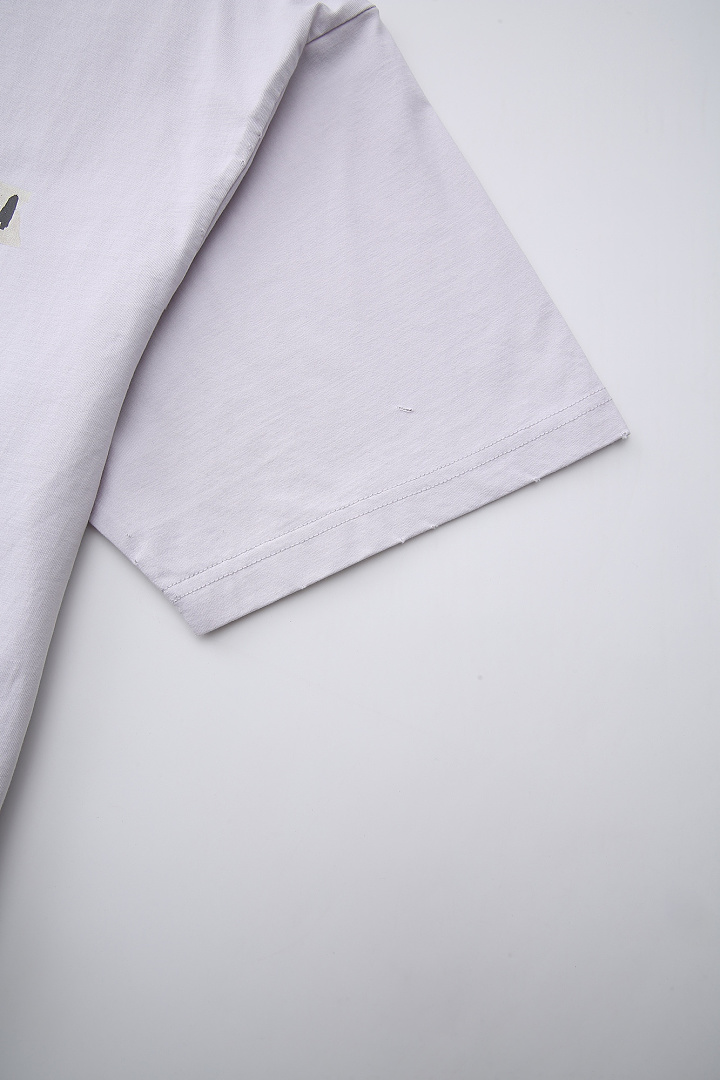 Balenciaga New Gum Strap Print Short Sleeve (Grey White) - Image 21