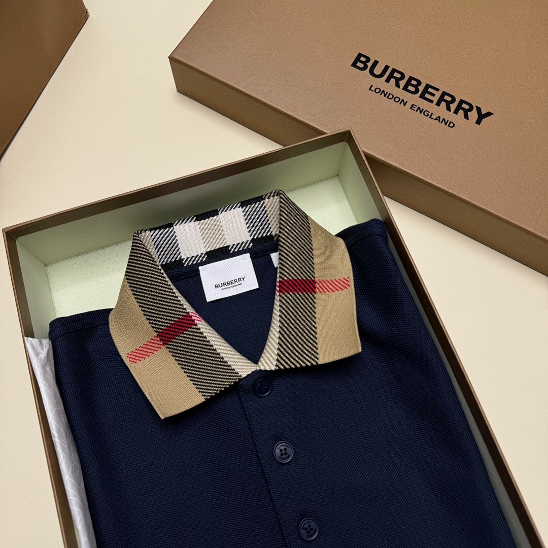 Burberry Plaid Collar POLO - Image 8