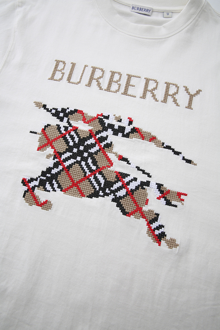 Burberry BR Plaid Short Sleeve (White) - Image 16