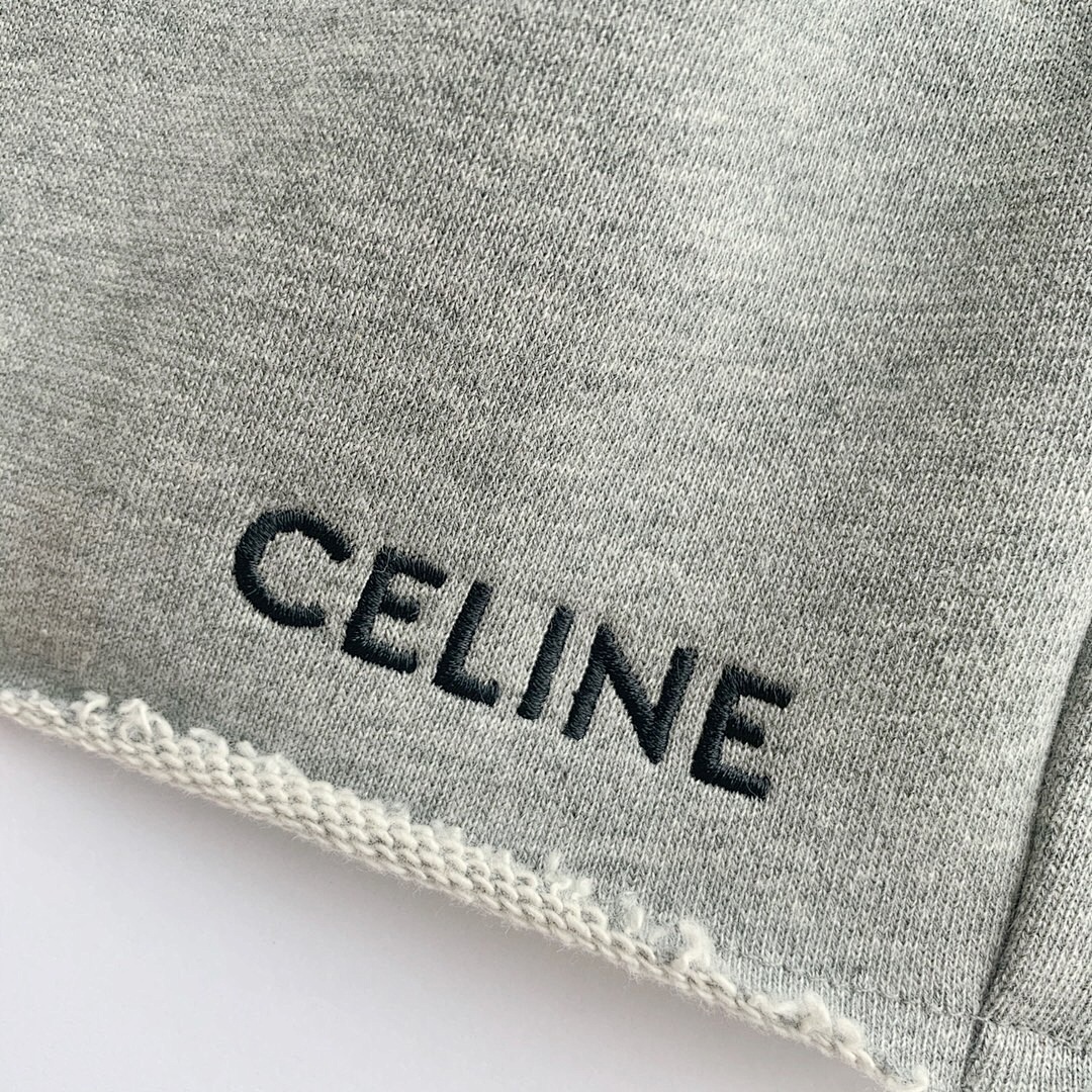 Celine C Embroidered Short (Grey) - Image 8