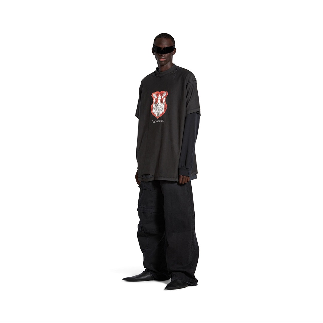 Balenciaga City Print Short Sleeve (Black) - Image 15