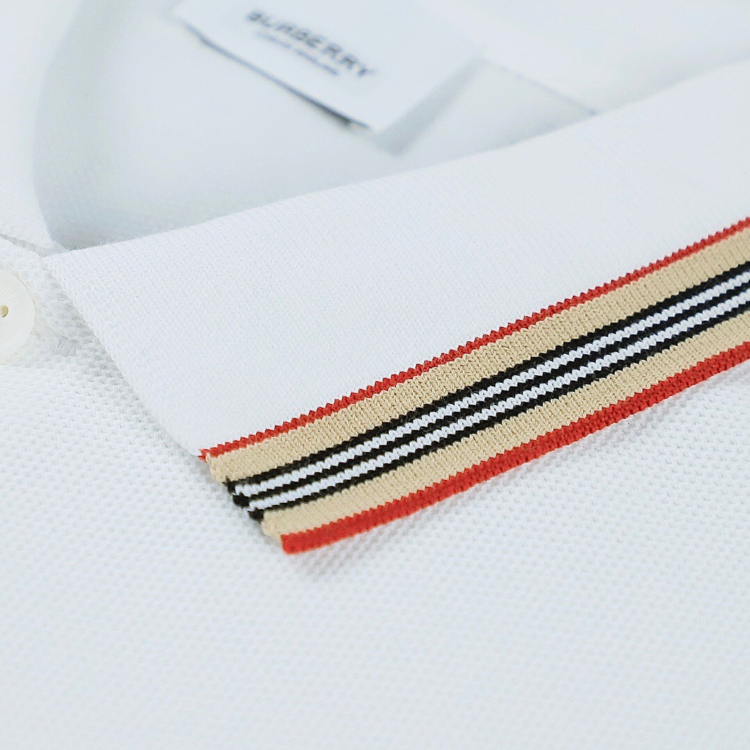 Ralph Lauren Color Striped Collar POLO (White) - Image 13