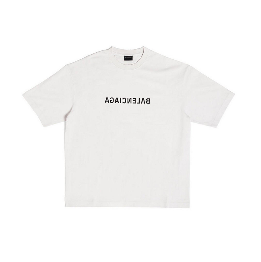 Balenciaga Print Short Sleeve (White) - Image 2