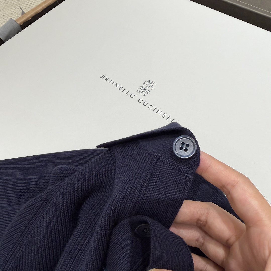 Ralph Lauren Deep Blue Striped Long Sleeved Polo Shirt - Image 10