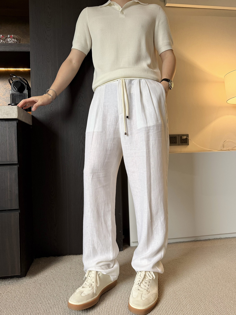 Unbranded Linen Long (White) - Image 17