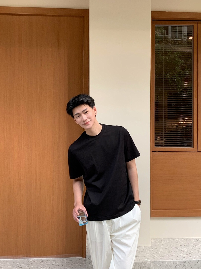 Unbranded Long Velvet Cotton T (Black) - Image 18