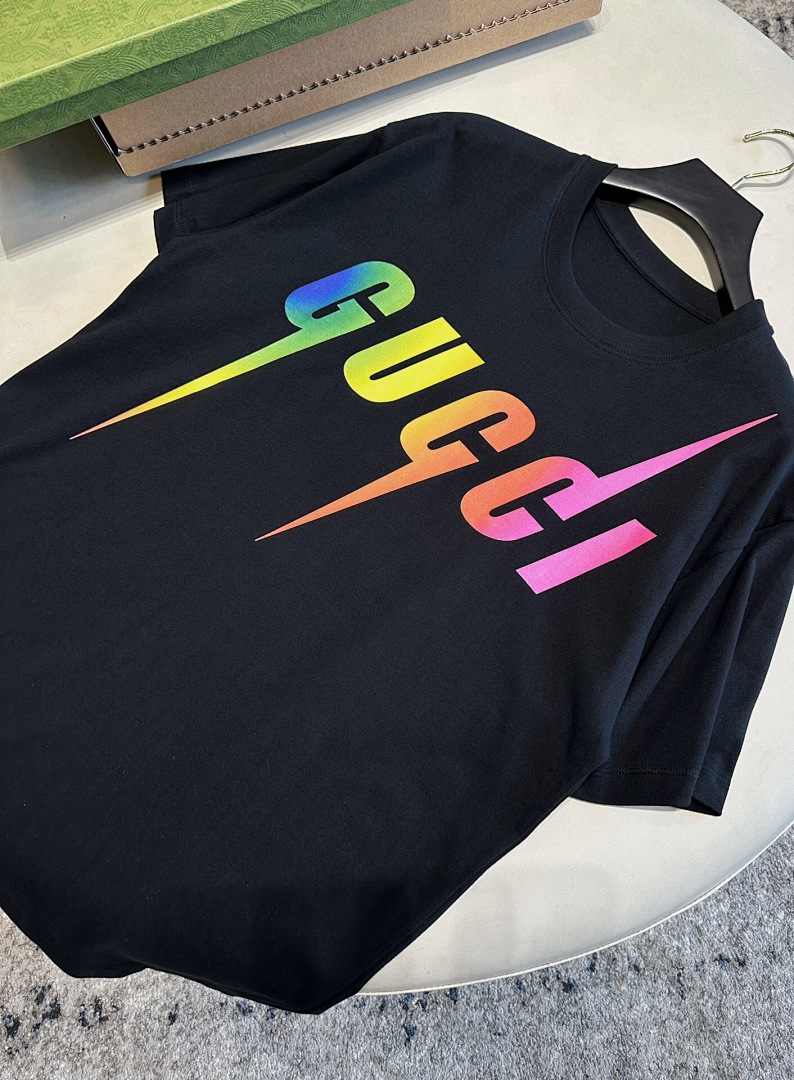 Gucci Color Electric Print Short Sleeve (Black) - Image 3
