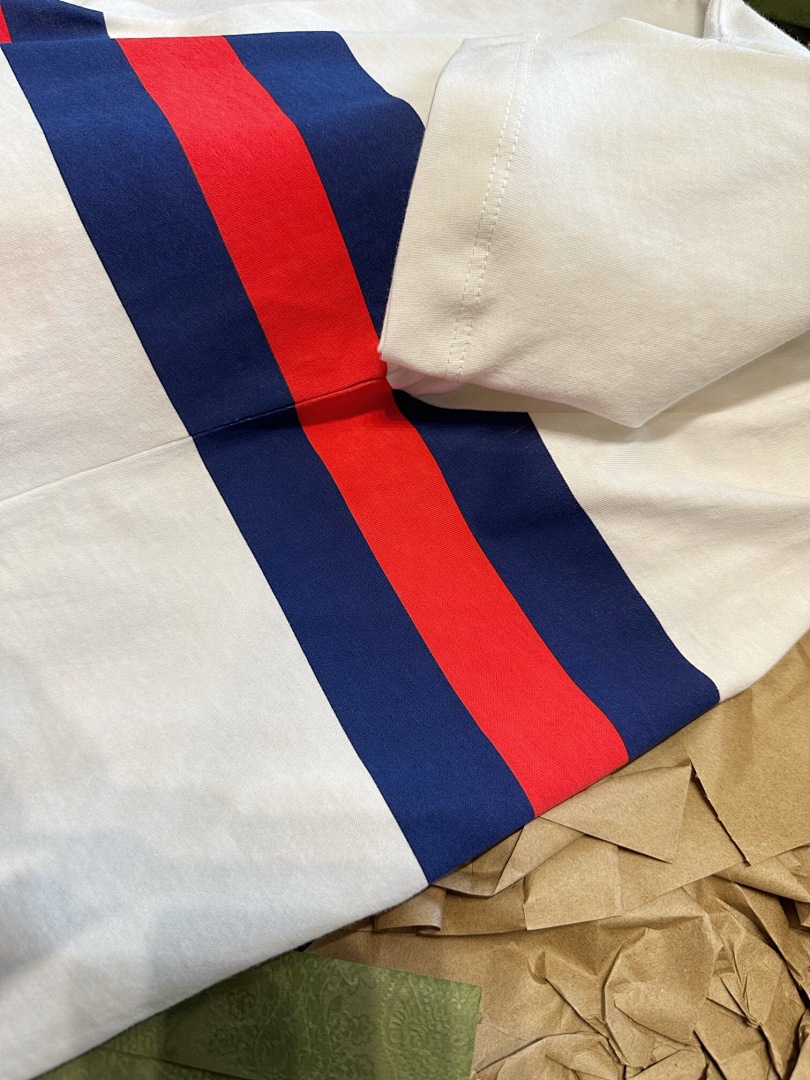 Gucci Red Blue Double G Short Sleeve - Image 7