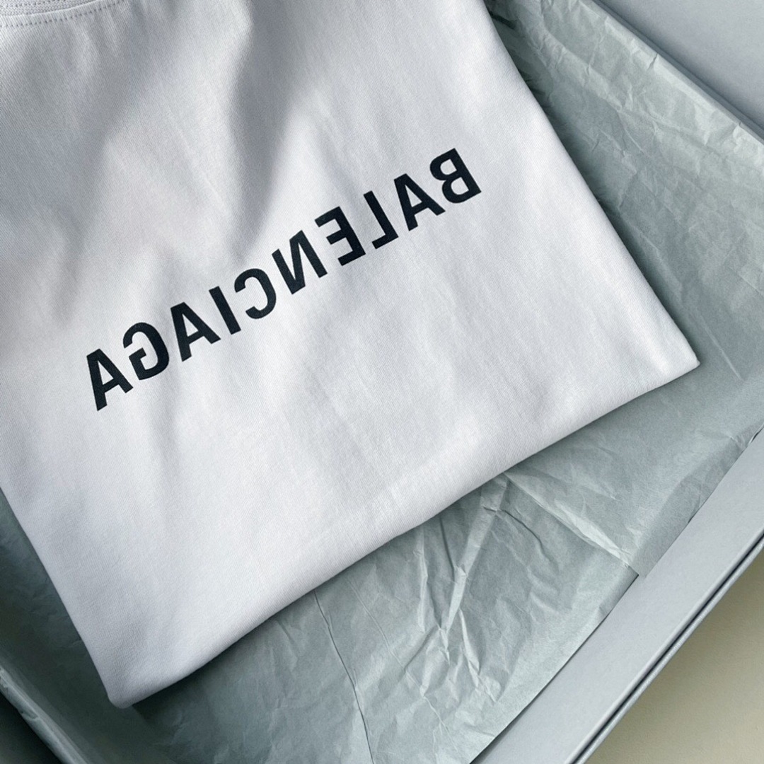 Balenciaga Print Short Sleeve (White) - Image 7