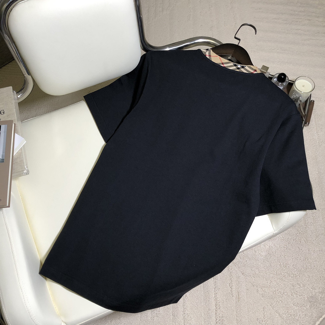 Burberry BR Plaid Collar T (Black) - Image 8